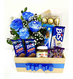 Cesta de Chocolates - Blue